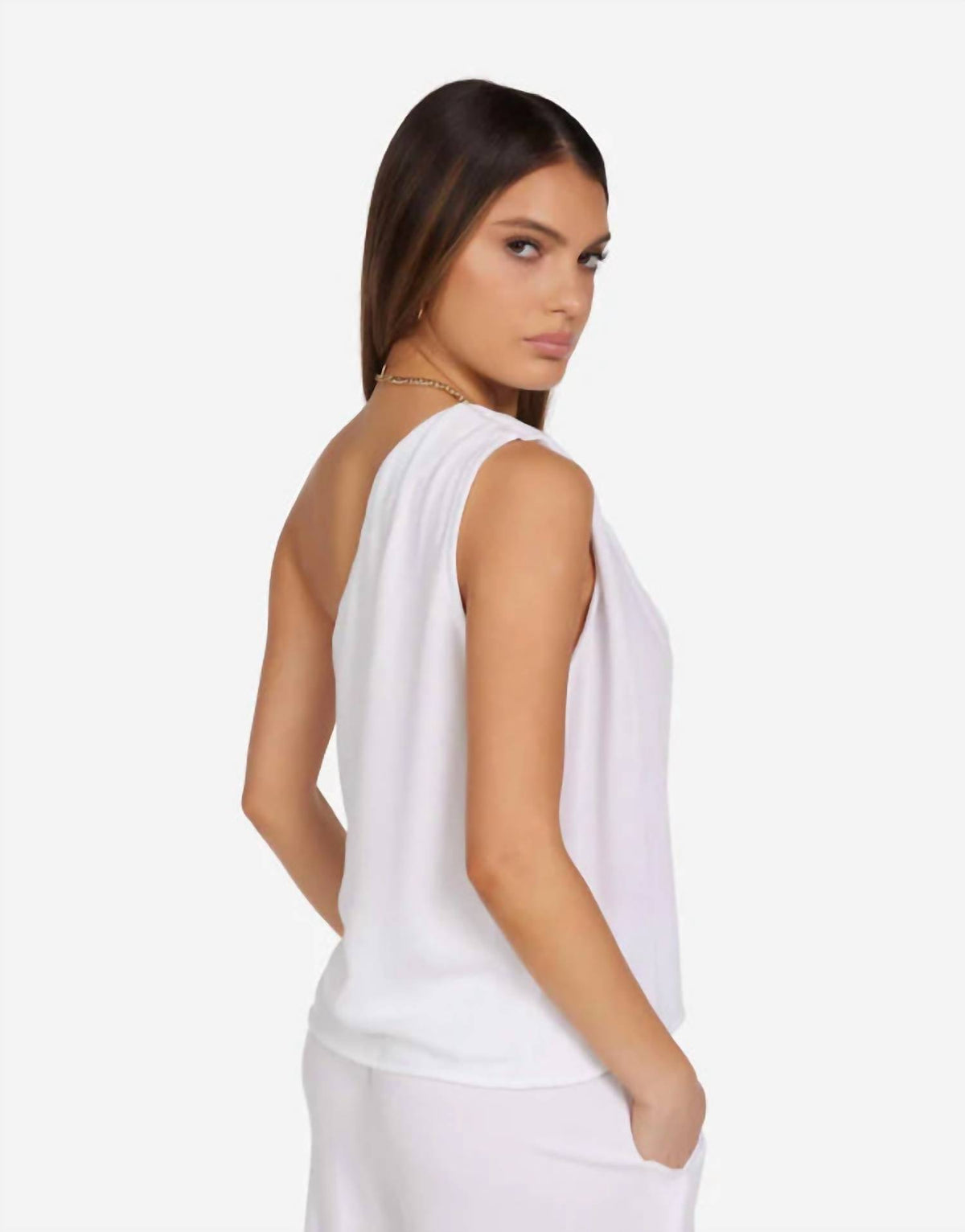 Michael Lauren - Ruki One Shoulder Pleated Top