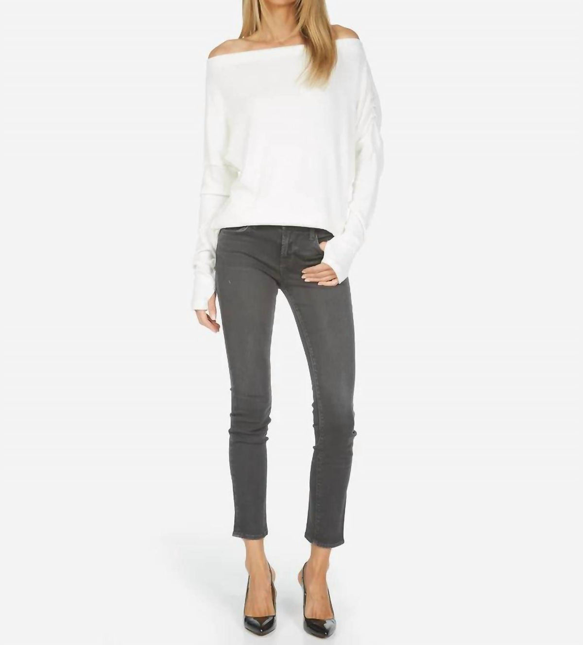 Michael Lauren - Santos Le Drop Shoulder Sweater Top