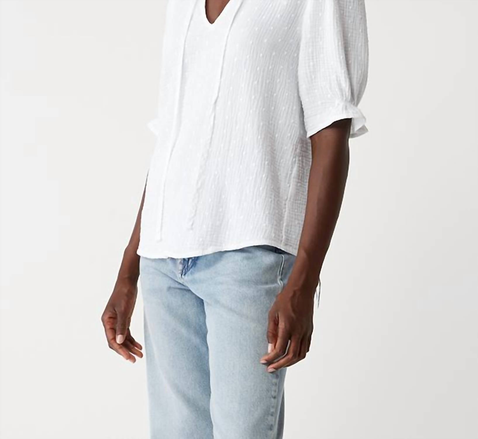 Michael Stars - Genevieve Puff Sleeve Top - blouses - clothing - cotton