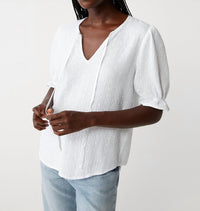 Michael Stars - Genevieve Puff Sleeve Top - blouses - clothing - cotton