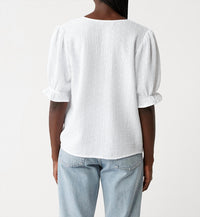 Michael Stars - Genevieve Puff Sleeve Top - blouses - clothing - cotton