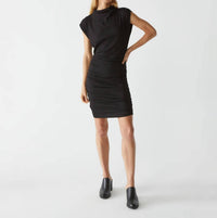 Michael Stars - Gia Ribbed Power Shoulder Dress