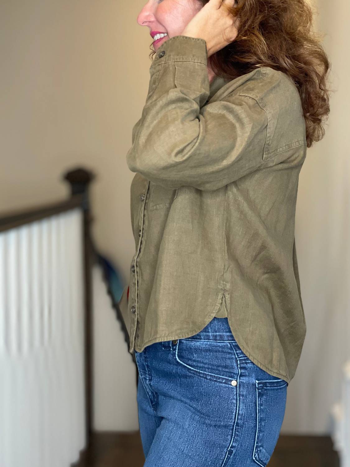 Michael Stars - Gracie Cropped Linen Shirt