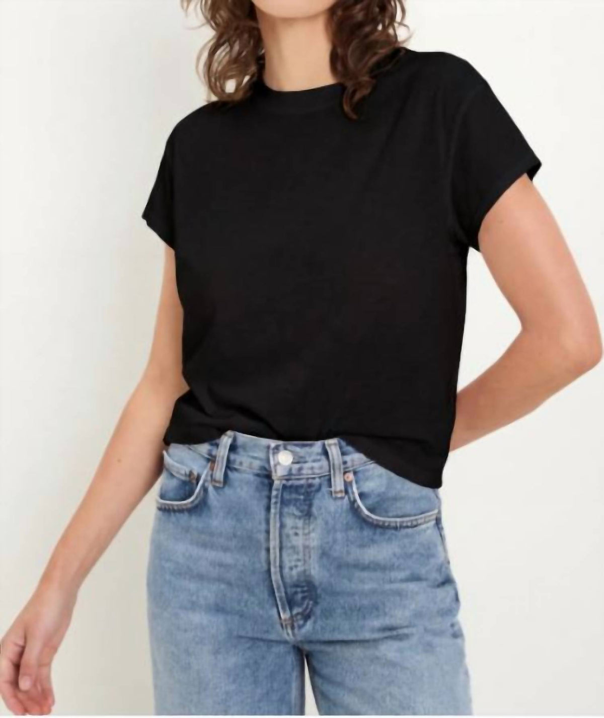 Michael Stars - Grayson Supima Slub Crop Crew Tee