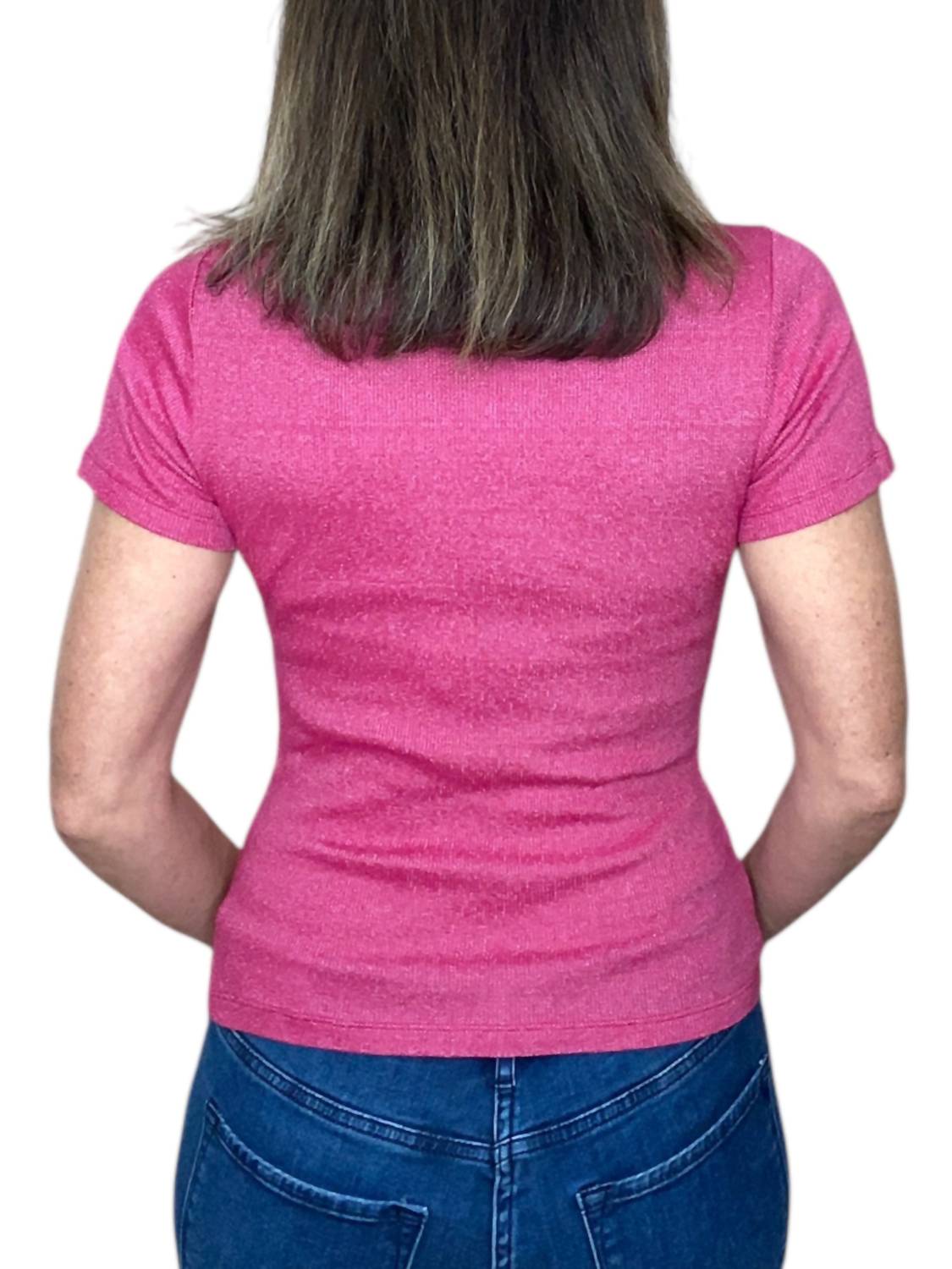 Michael Stars - Lani Crew Neck Tee - clothing - cotton - blend - pink