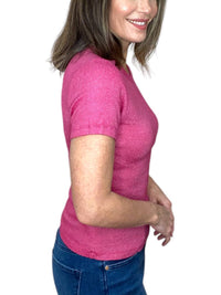 Michael Stars - Lani Crew Neck Tee - clothing - cotton - blend - pink