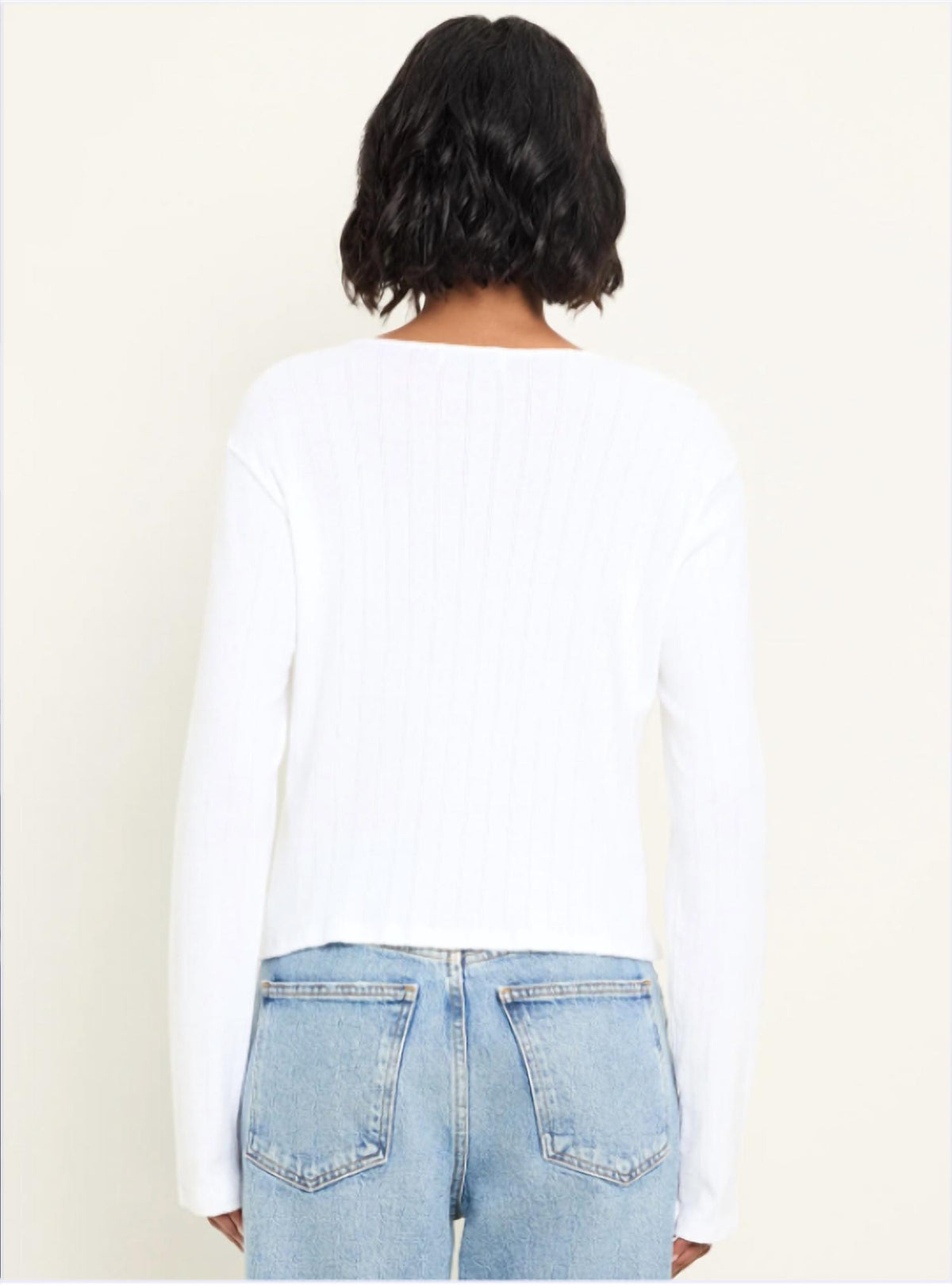 Michael Stars - Mackenzie Pointelle Crew Neck Cardigan