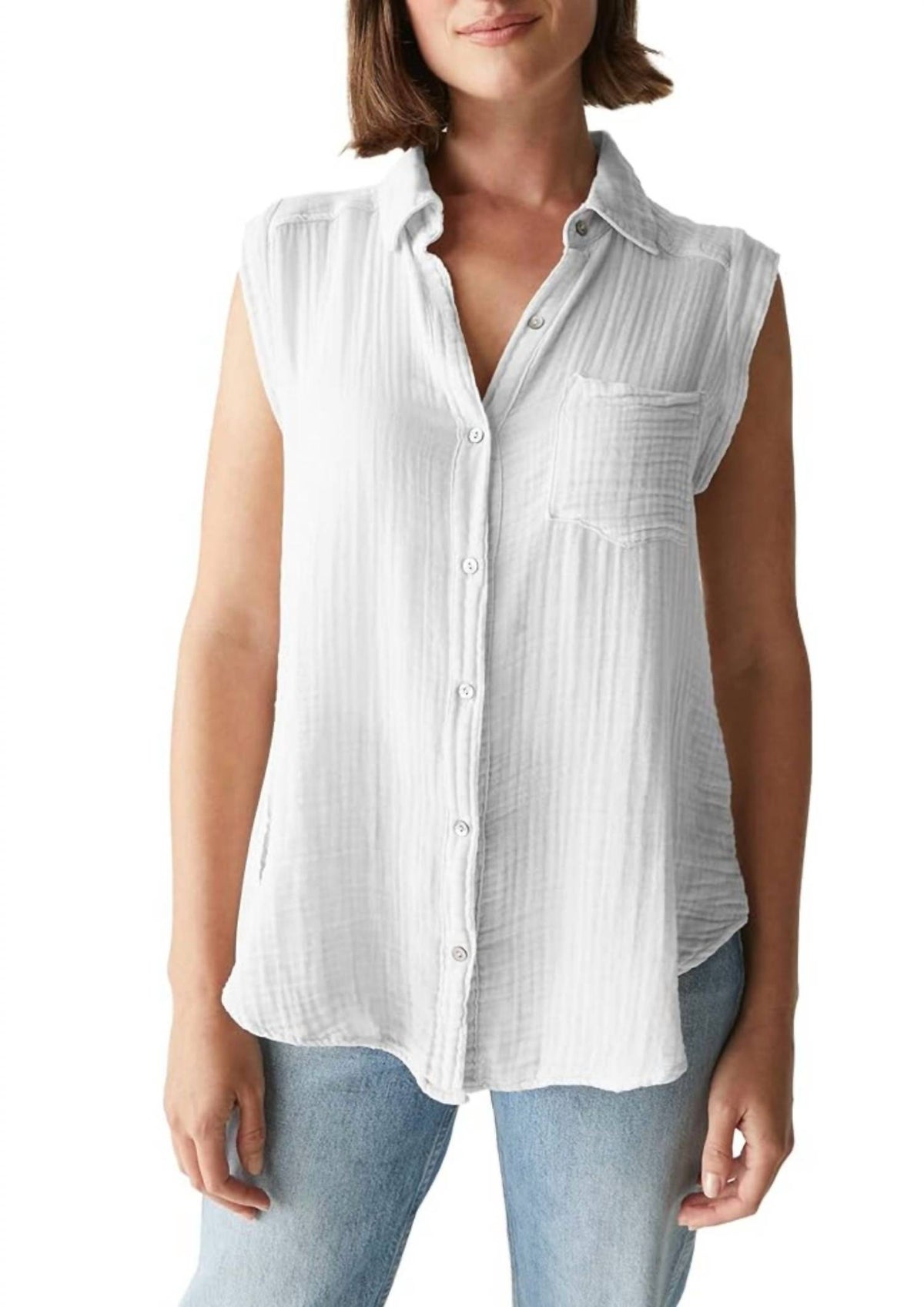 Michael Stars - Monique Gauze Button-down Tank