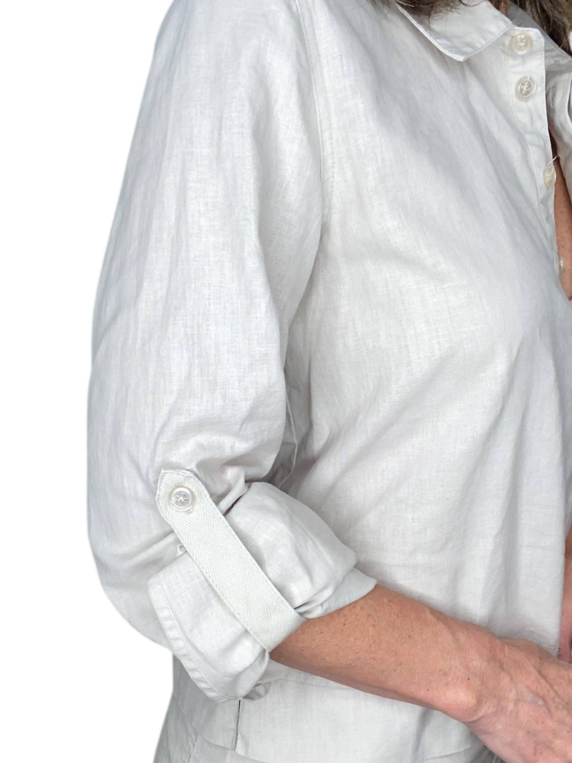 Michael Stars - Nat Collar Shirt - button - down - shirts - clothing - linen