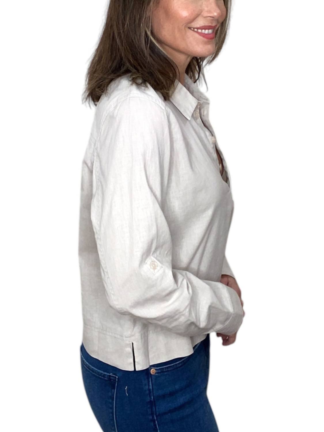 Michael Stars - Nat Collar Shirt - button - down - shirts - clothing - linen