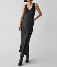 Michael Stars - Randi V - neck Midi - black - clothing - dresses