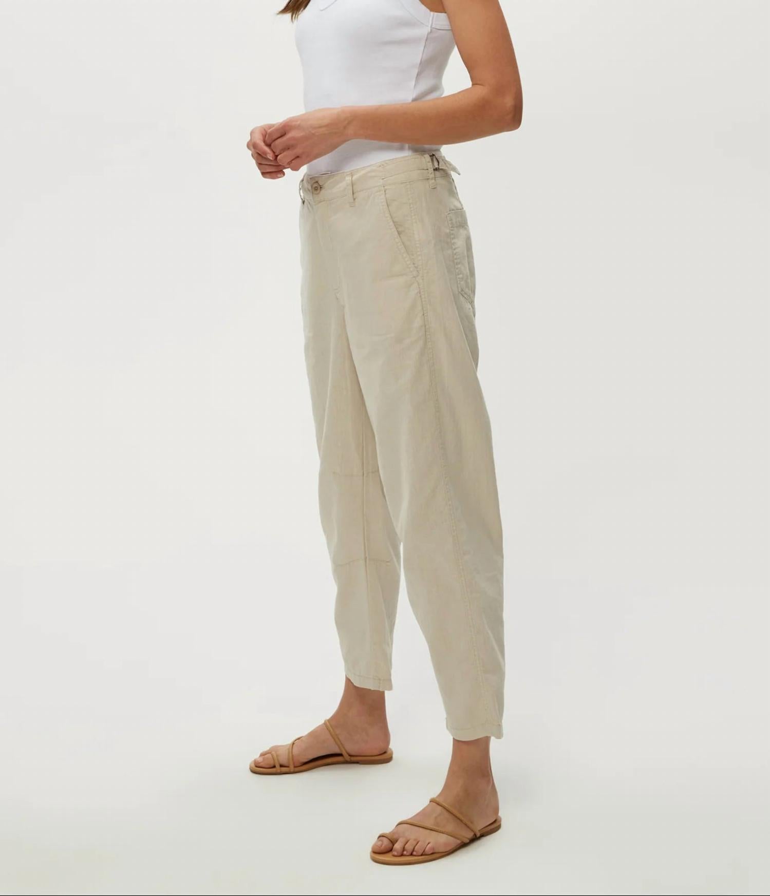 Michael Stars - Sal Barrel Leg Pant - beige - clothing - pants