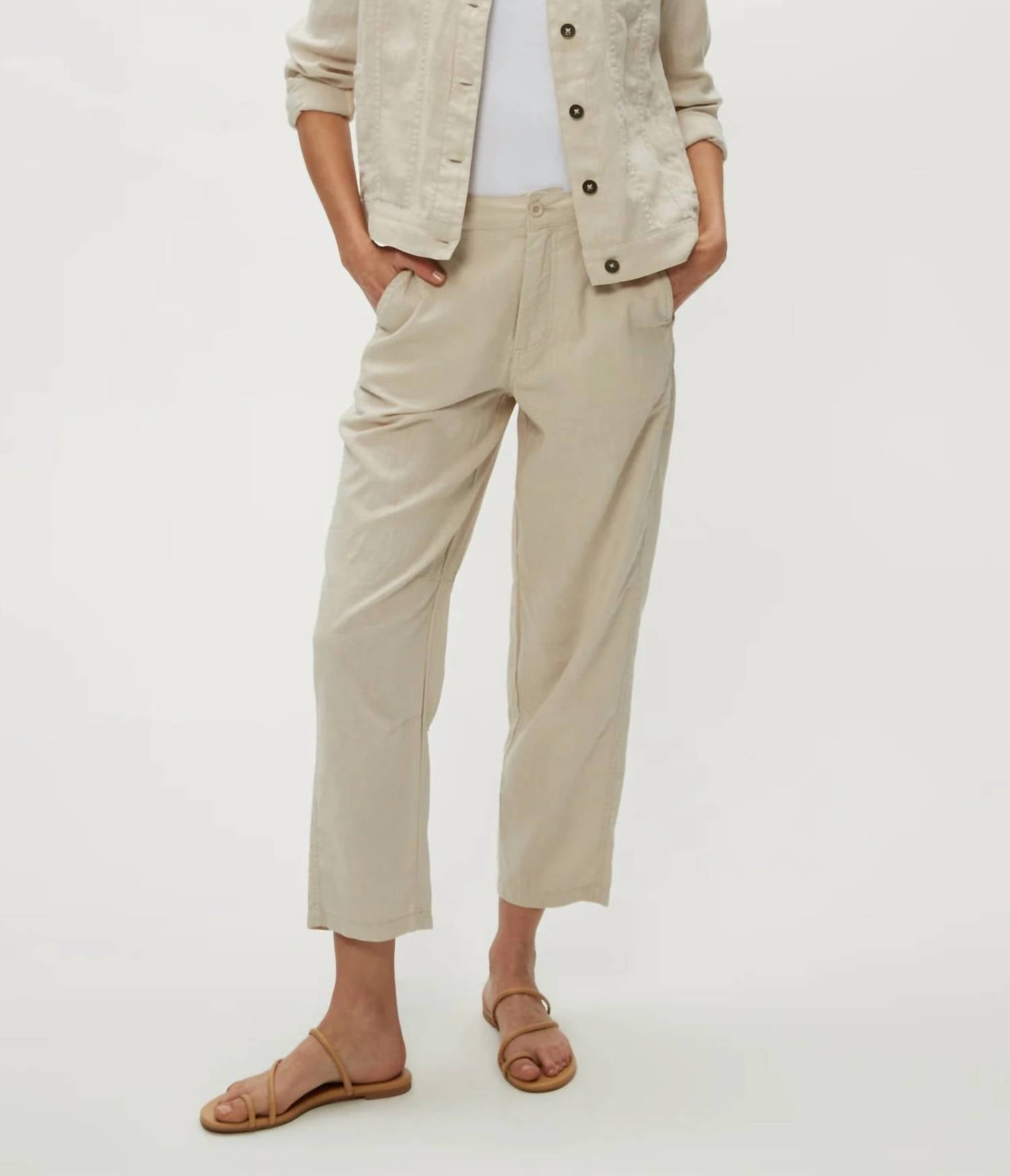 Michael Stars - Sal Barrel Leg Pant - beige - clothing - pants