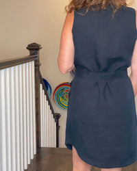 Michael Stars - Sleeveless Utility Dress - black - clothing - dresses