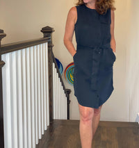 Michael Stars - Sleeveless Utility Dress - black - clothing - dresses