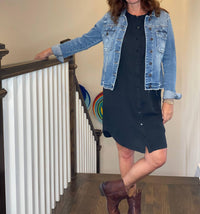 Michael Stars - Sleeveless Utility Dress - black - clothing - dresses
