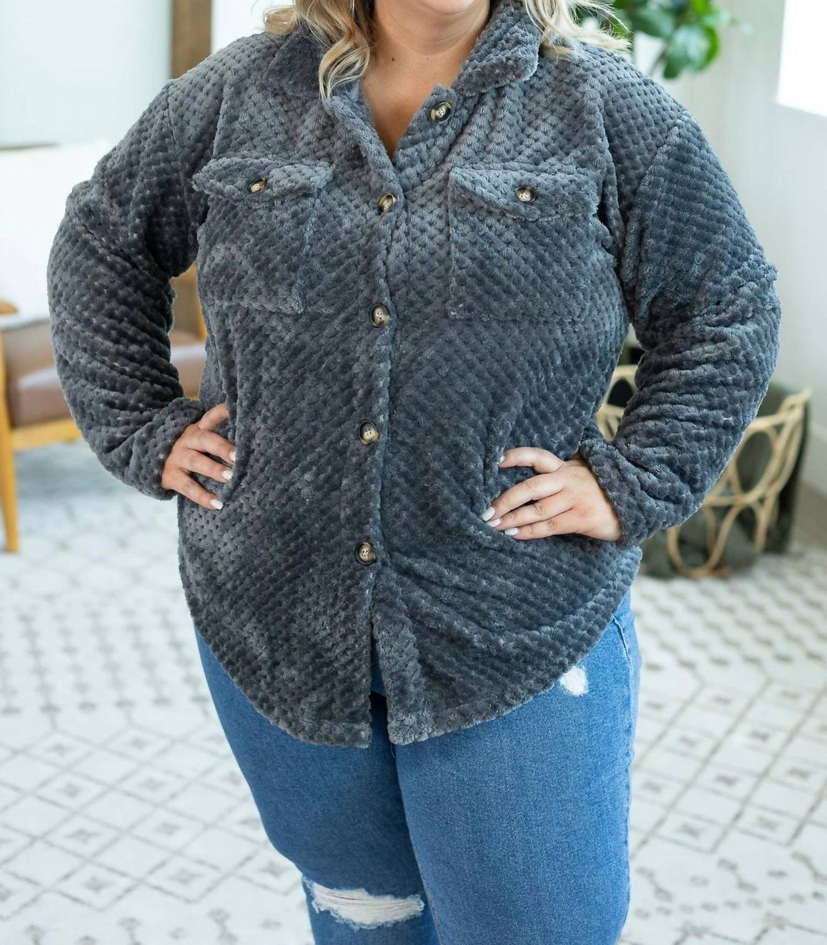 Michelle Mae - Fleece Shacket