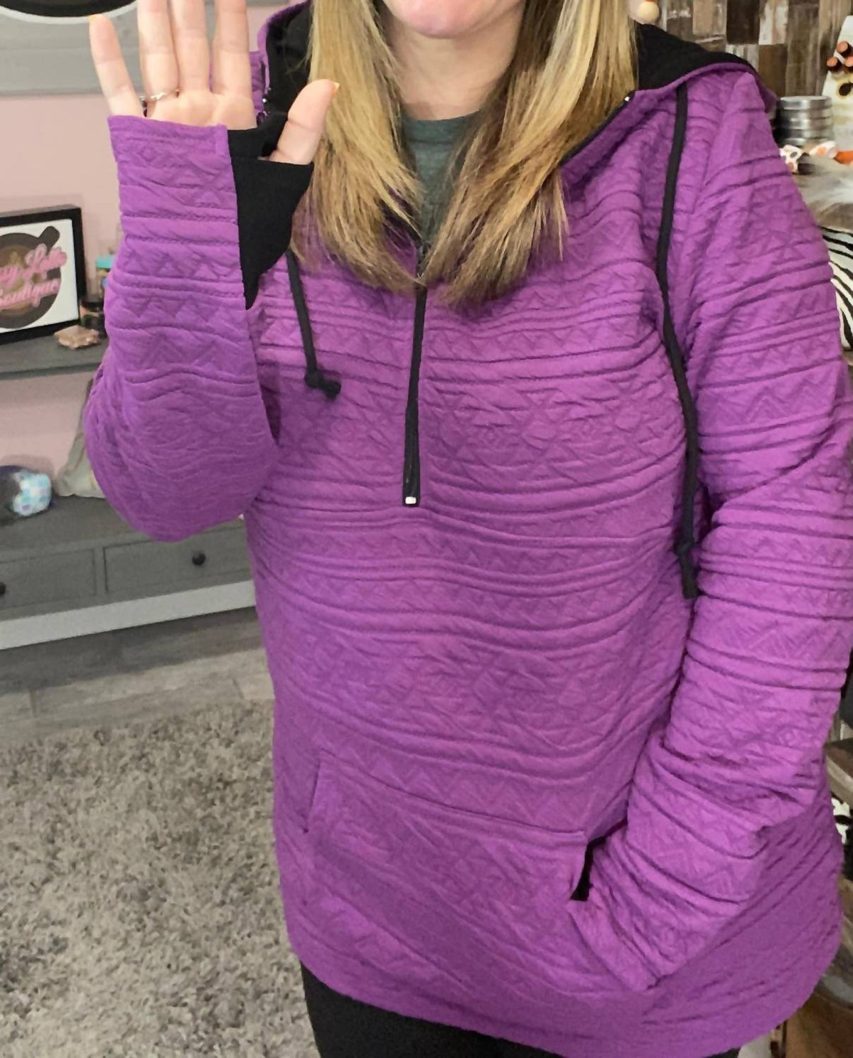 Michelle Mae - Half Zip Hoodie