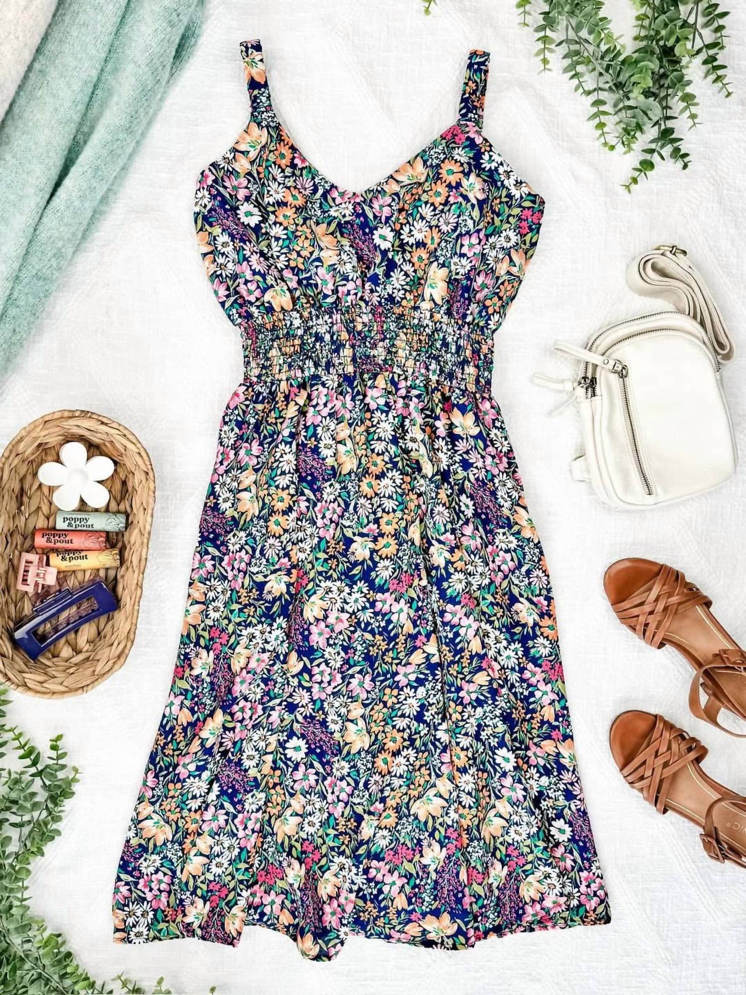 Michelle Mae - Nikki Floral Dress - blue - clothing - dresses