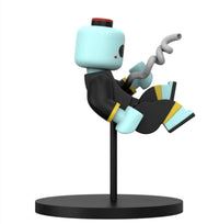 Mighty Jaxx - Jason Freeny Brick Baby - Jiang Shi Edition - accents - artwork - blue
