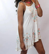 Miilla - Embroidered Tunic Mini Dress