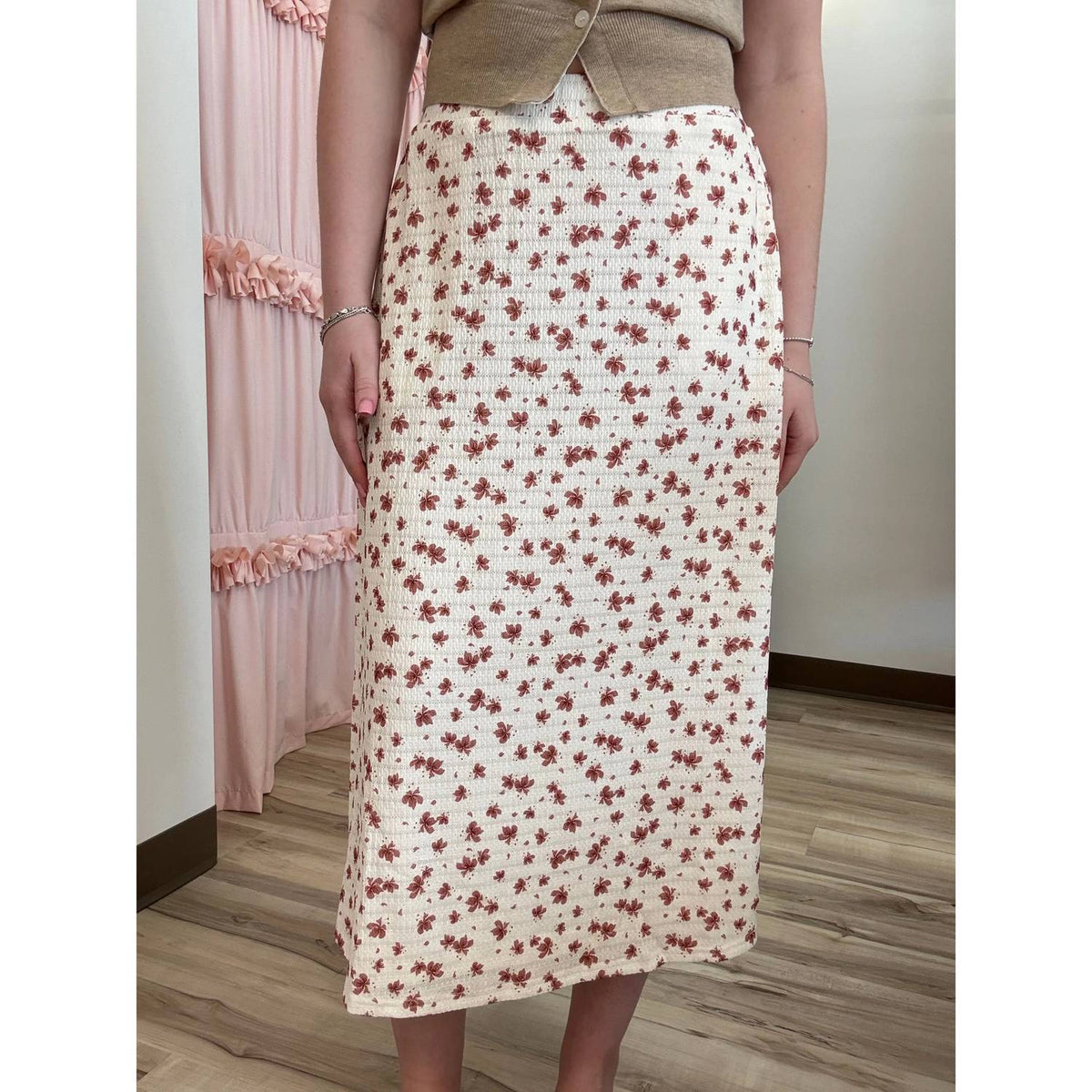 Mikarose - Meadow Textured Midi Skirt