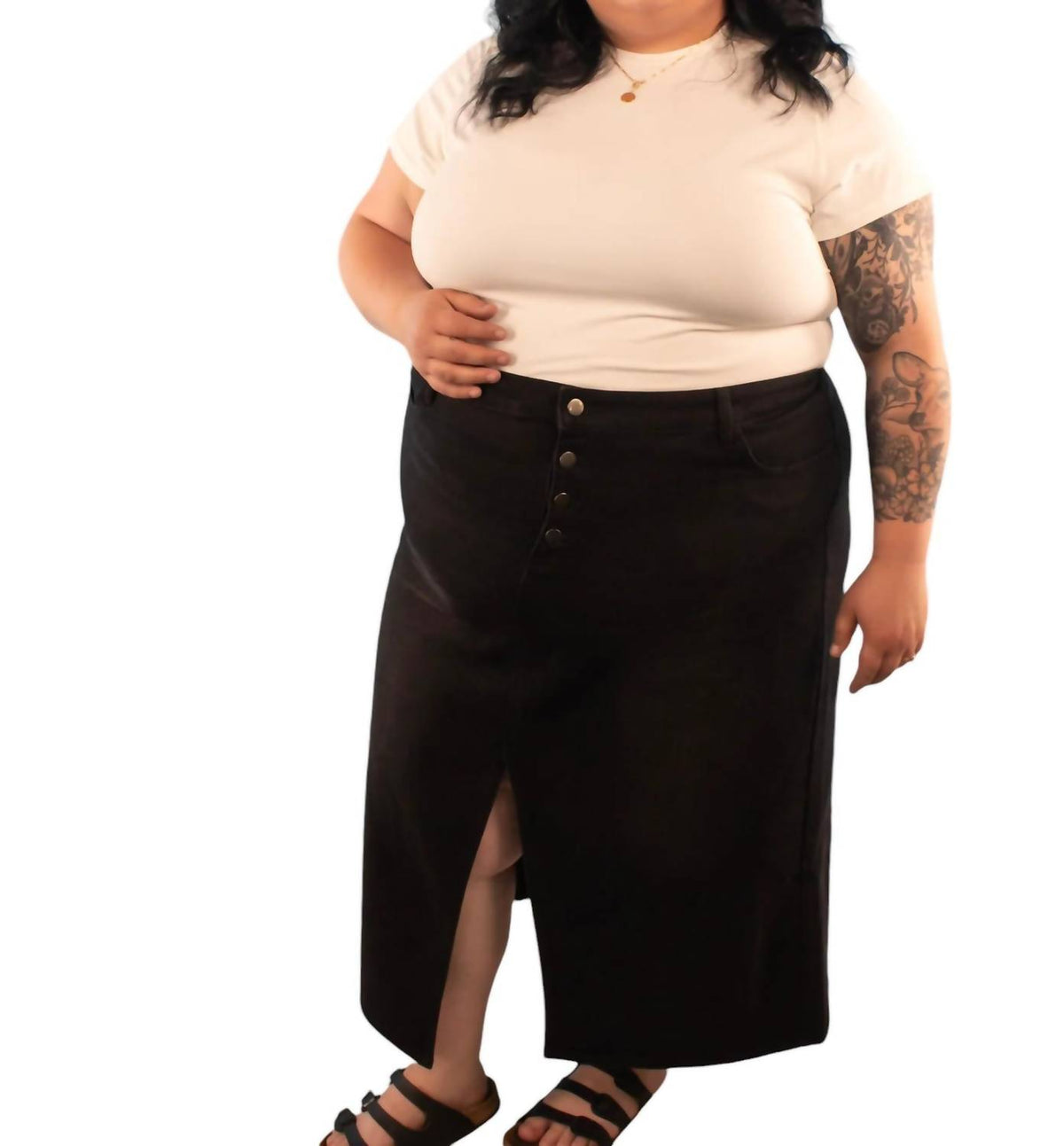 Mikarose - Ruby Maxi Denim Skirt