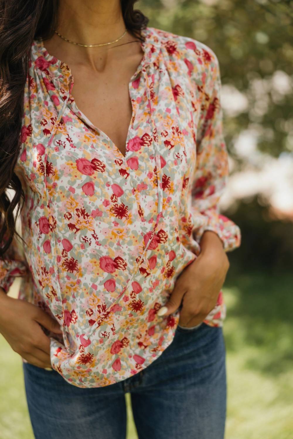 Mikarose - Tie Neck Blouse