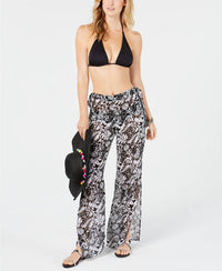Miken - Side Slit Chiffon Cover Up Pants