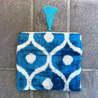 Mila Miro By Emelie - Women's Portoferraio Silk Clutch - bags - blue - clutches