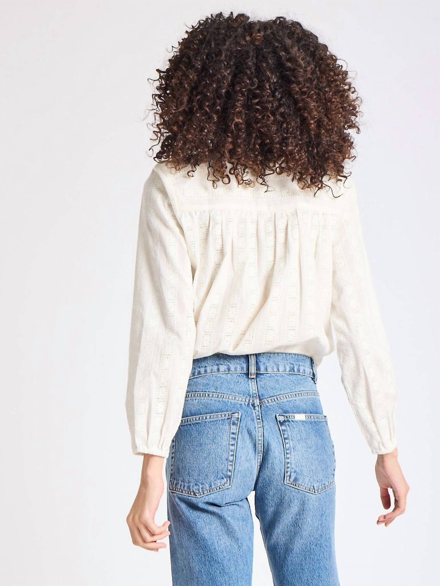 Mille - Francesca Eyelet Top - button - down - shirts - clothing - shirts
