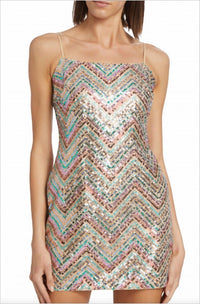 Milly - Colette Chevron Mini Dress - clothing - dresses - green