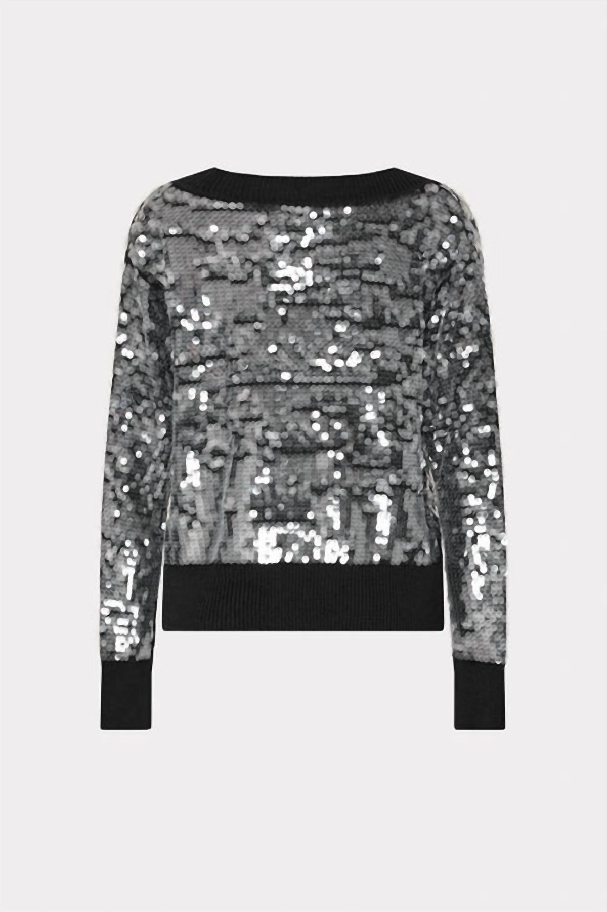 Milly - Ilaria Sequin V-neck Sweater