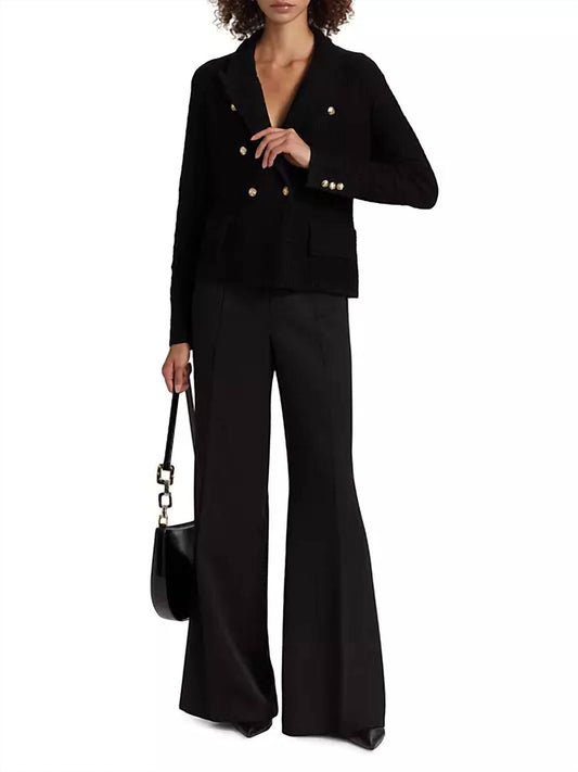 Milly - Kimmis Knit Blazer - acrylic - black - blazers