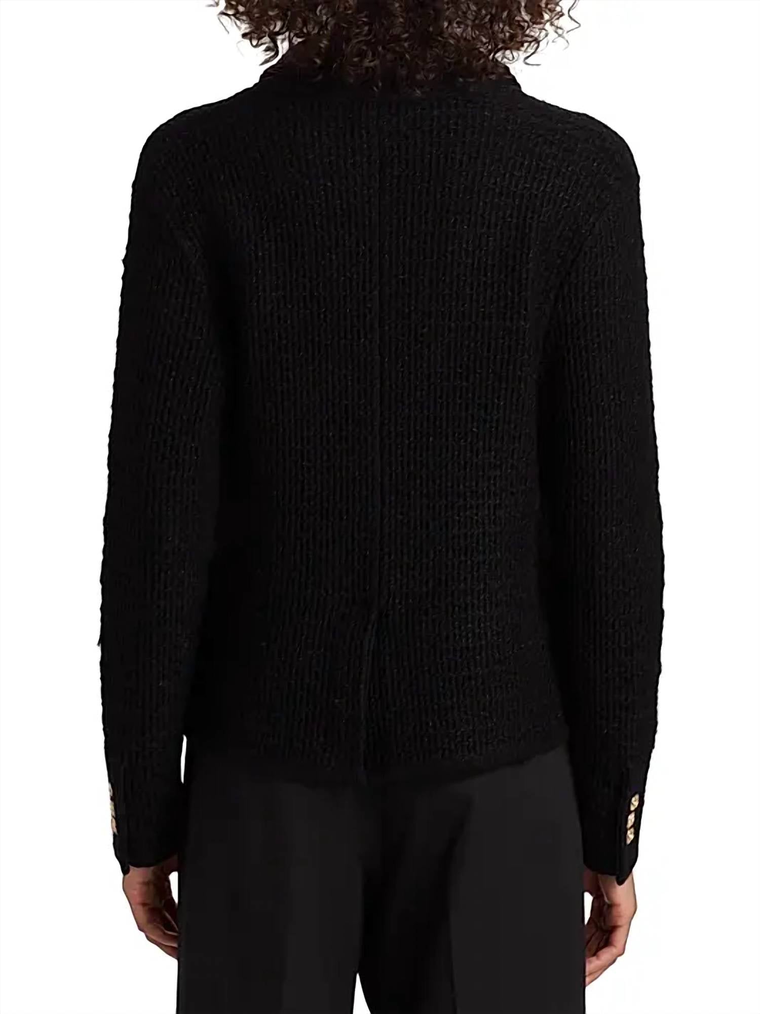 Milly - Kimmis Knit Blazer - acrylic - black - blazers