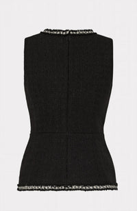 Milly - Nette Boucle Shell Top - black - blouses - clothing