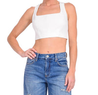 Milly - Nickie Cady Square Neck Crop Top