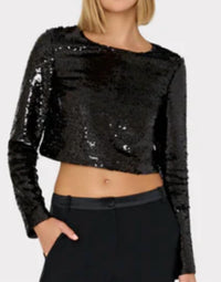Milly - Shailyn 3D Sequins Rosette Top