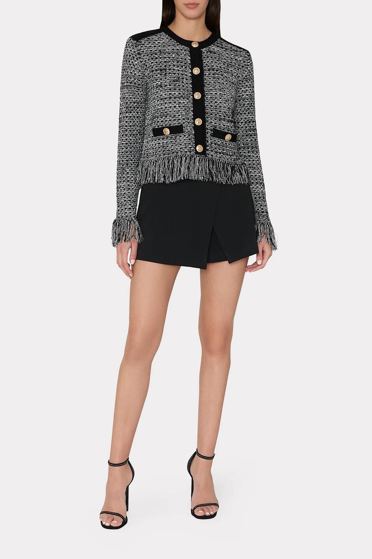 Milly - Textured Fringe Cardigan Jacket