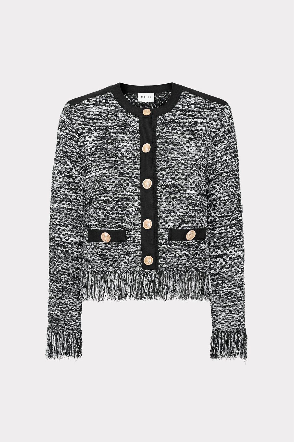 Milly - Textured Fringe Cardigan Jacket