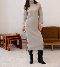 Mima Rosso - Cable Knit Bell Sleeve Dress - clothing - directbrandpartner - dresses