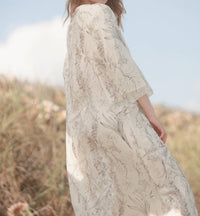 Mima Rosso - Flowy Toile Print Caftan Dress - clothing - cotton - blend - directbrandpartner