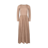 Mima Rosso - Knit Top Contrast Fabric Maxi Dress - beige - clothing - directbrandpartner