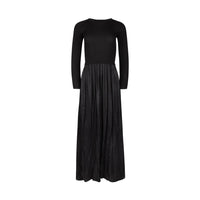 Mima Rosso - Knit Top Contrast Fabric Maxi Dress - black - clothing - directbrandpartner