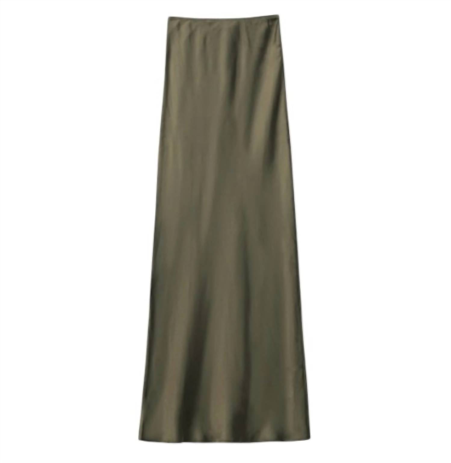 Mima Rosso - Maxi Slip Skirt - clothing - directbrandpartner - green