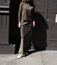Mima Rosso - Maxi Slip Skirt - clothing - directbrandpartner - green