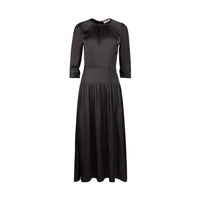 Mima Rosso - Silky Dropwaist Dress - black - clothing - directbrandpartner