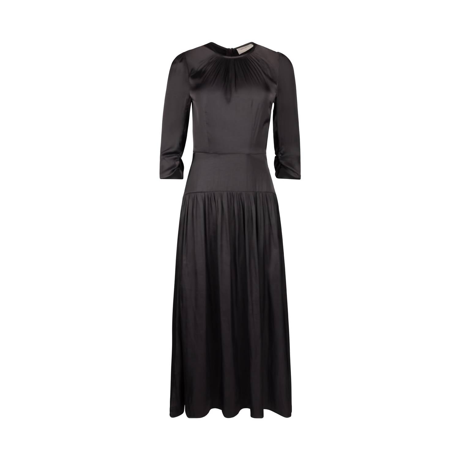 Mima Rosso - Silky Dropwaist Dress - black - clothing - directbrandpartner