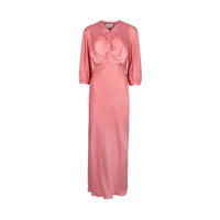 Mima Rosso - Twist Front Silky Maxi Dress - clothing - directbrandpartner - dresses