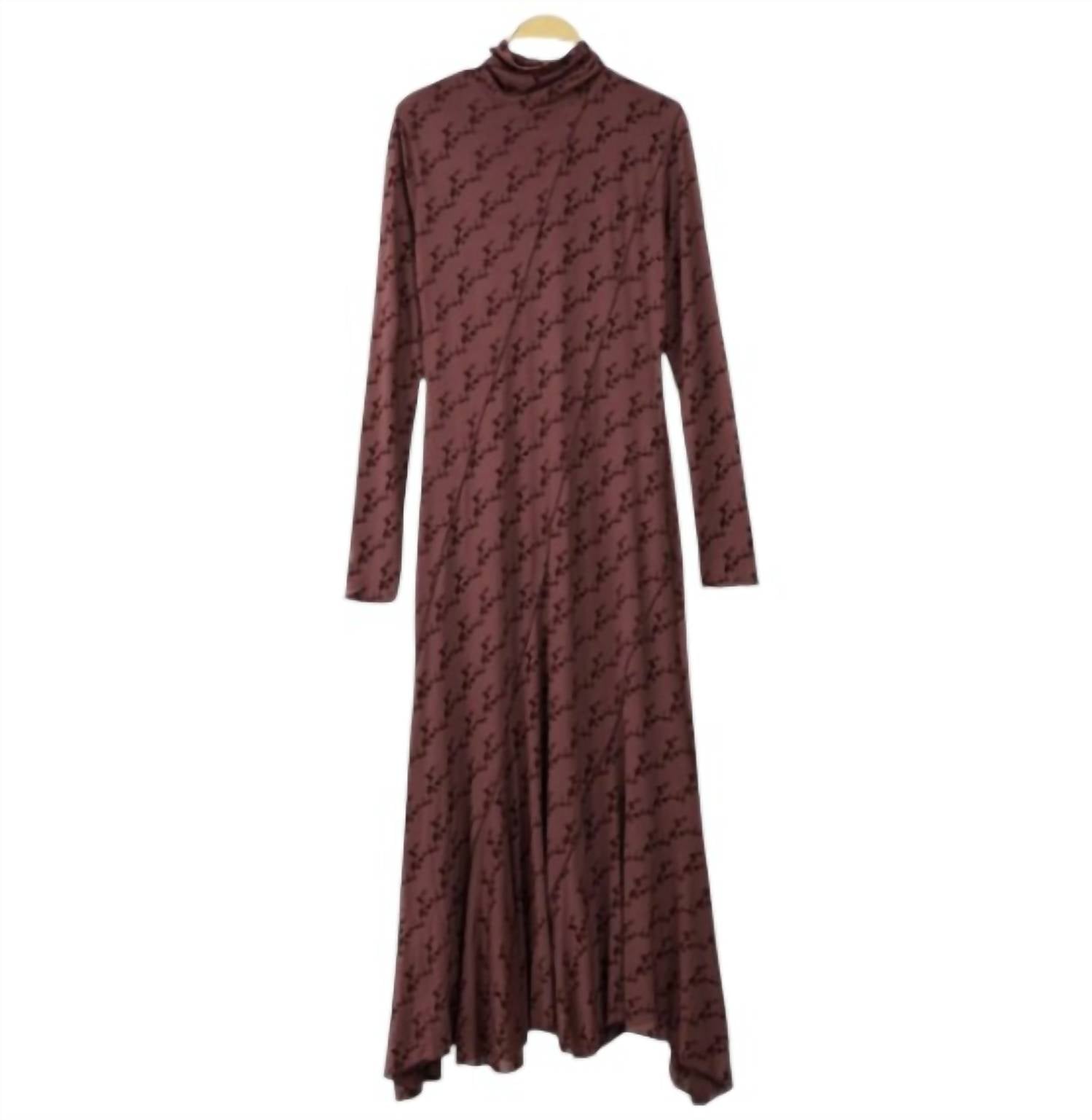 Mima Rosso - Velvet Print Mesh Dress - clothing - directbrandpartner - dresses